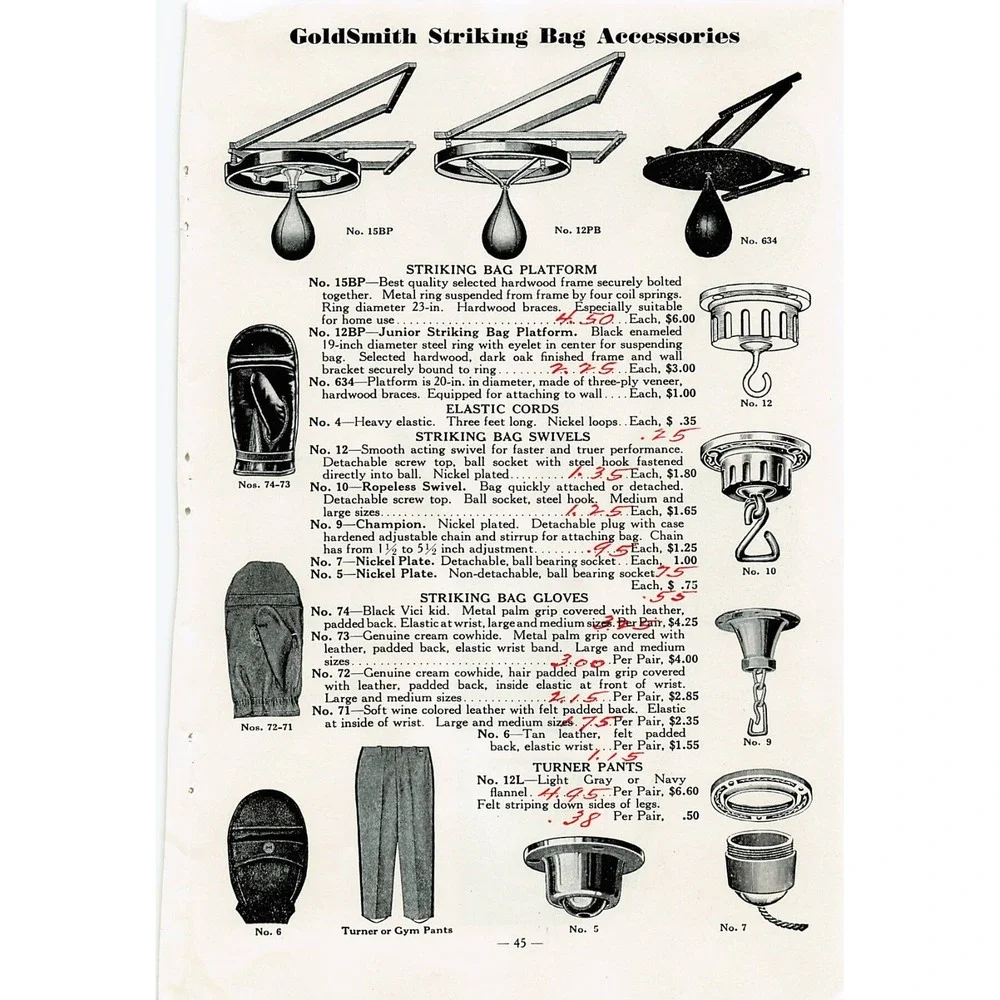1939 VTG Print Ad Goldsmith Badminston Racket Yale Swift Albatross Boxing Glove